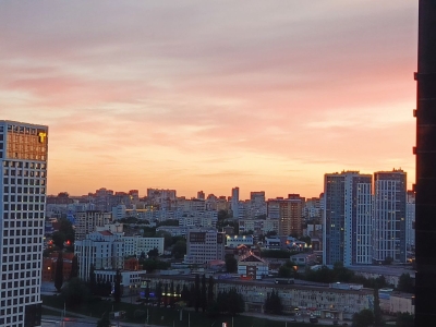 Закат в городе