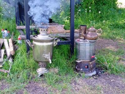 Самовар на природе