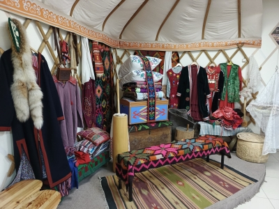 Национальный уголок в кулинарной студии «Бишбармак» в Уфе