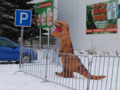 Ростовая кукла на улице