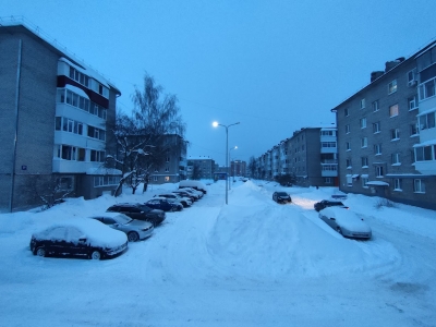 Заснеженный город