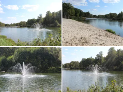 Фонтан на кумертауском городском пруду