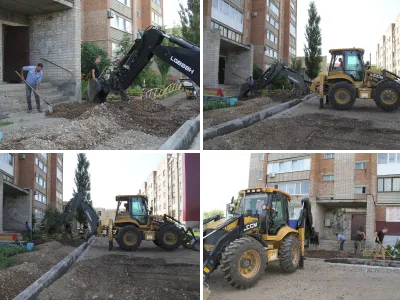 Ремонт дворовой площадки по программе "Башкирские дворики", Кумертау