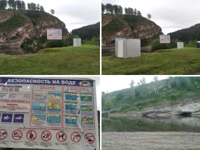 Пляж на реке Юрюзань
