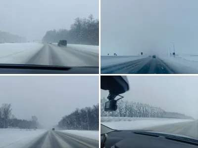 Метель на трассе